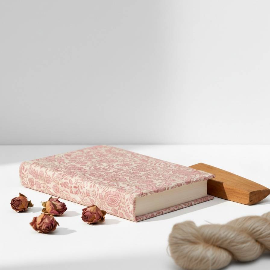 Pink Sanganeri Floral Print Notebook