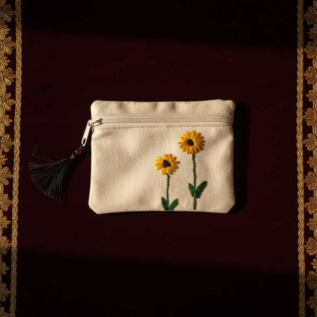 Handcrafted Canvas Small Pouch