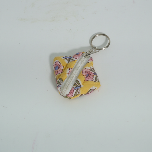 Multicolor Ajrakh Geometric Keychain