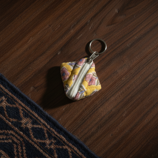 Multicolor Ajrakh Geometric Keychain