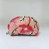 Peach Kalamkari Flower Print Cotton Pouch