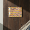 Mustard Ajrakh Geometric Print Cotton Pouch