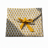 White Yellow Bagru Buti Print Pouch