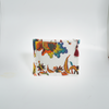 White Multicolor Kalamkari Animal Print Cotton Pouch