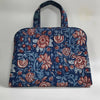 Indigo Bagru Red Floral Print Handbag