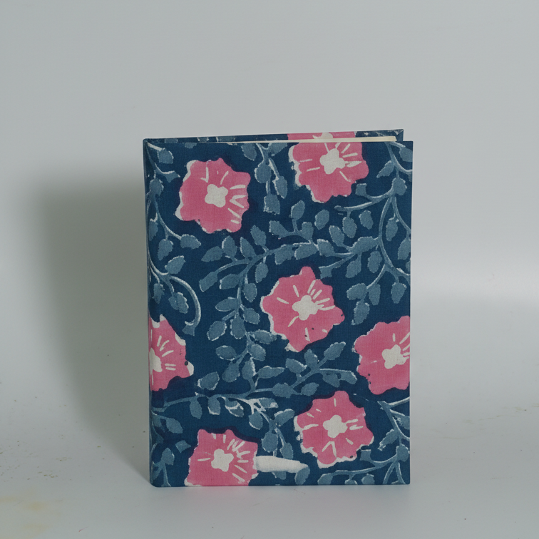 Indigo Floral Notebook Cover