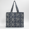 Indigo Ajrakh Geometric Print Tote Bag