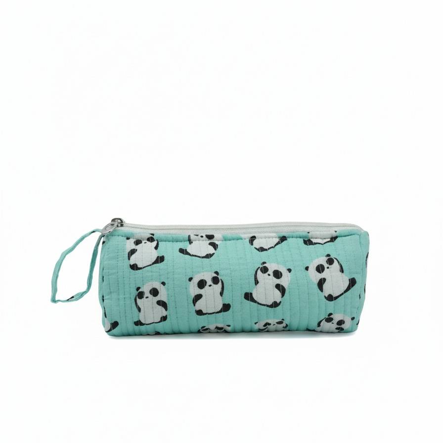 Sky Blue Owl Print Pencil Pouch