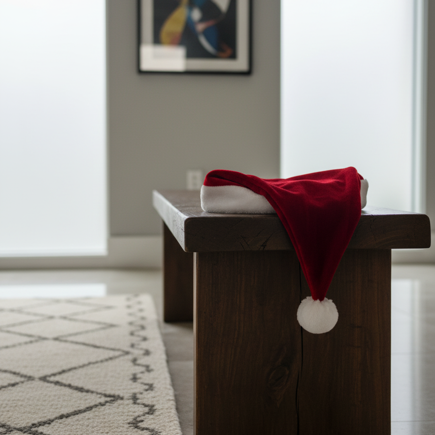 Red Solid Velvet Christmas Cap