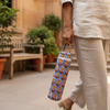 Blue Ajrakh Geometric Print Bottle Cover