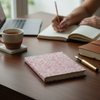 Pink Sanganeri Floral Print Fabric Notebook