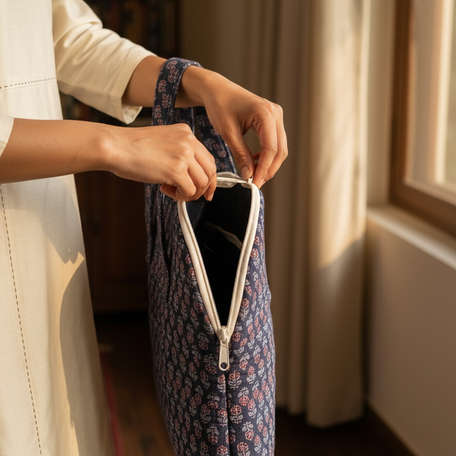 Navy Blue Buti Laptop Bag