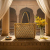 Mustard Sanganeri Buta Print Large Tote Bag