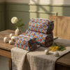 Multicolor Bagru Floral Print Quilted Travel Pouch Set