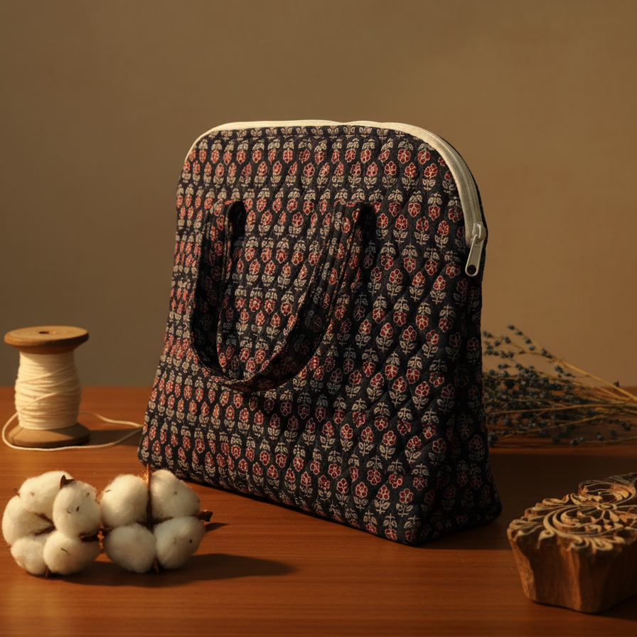Navy Blue Buti Laptop Bag