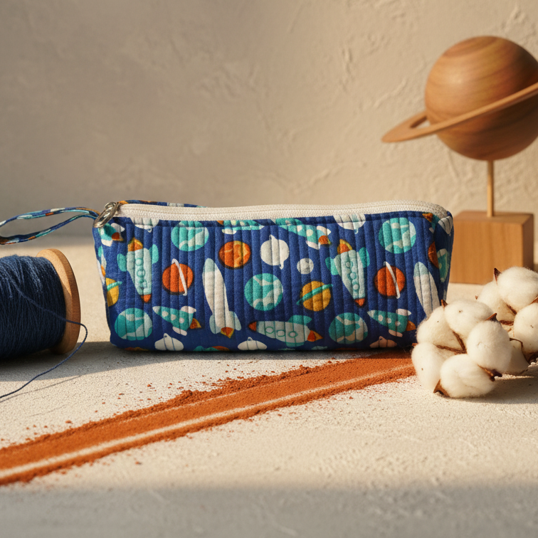 Blue Space Pencil Pouch