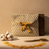 White Yellow Bagru Buti Print Laptop Pouch