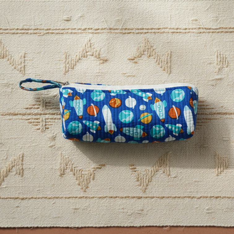 Blue Space Pencil Pouch