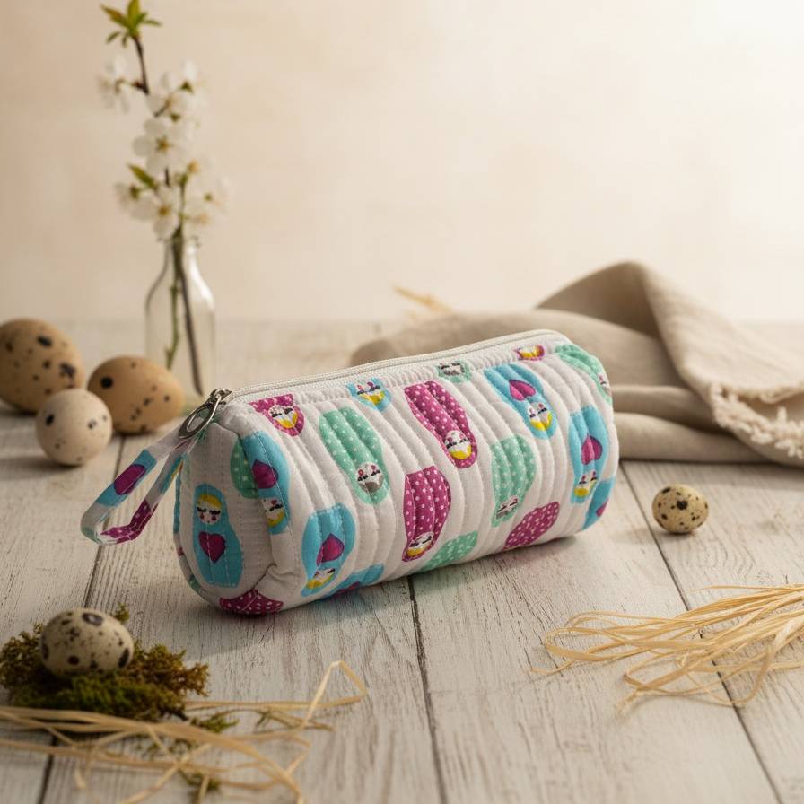 Multicolor Abstract Print Mini Pouch