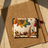 White Multicolor Kalamkari Animal Print Cotton Pouch