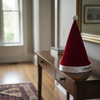 Red Solid Velvet Christmas Cap