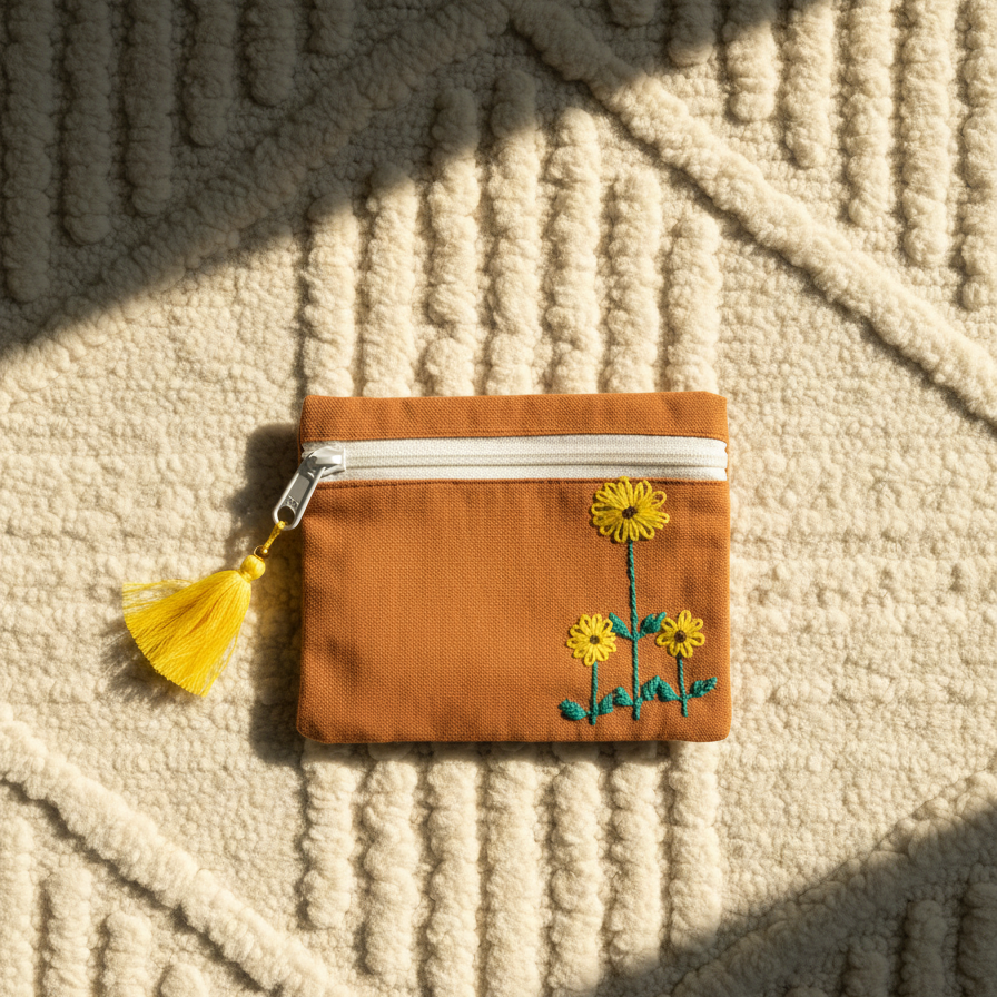 Brown Surajmukhi Utility Pouch