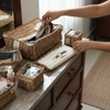 Brown Handwoven Textured Print Travel Organiser Set