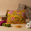 Multicolor Kalamkari Floral Print Pouch