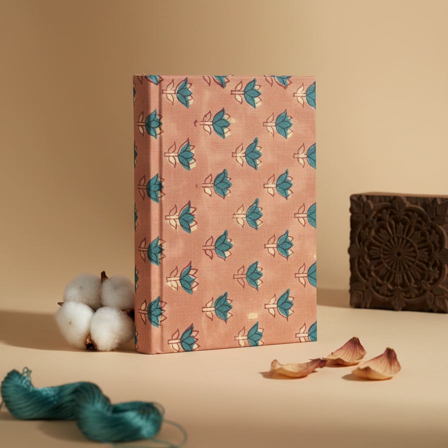 Rust Bagru Buti Print Notebook