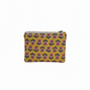 Mustard Ajrakh Geometric Print Cotton Pouch