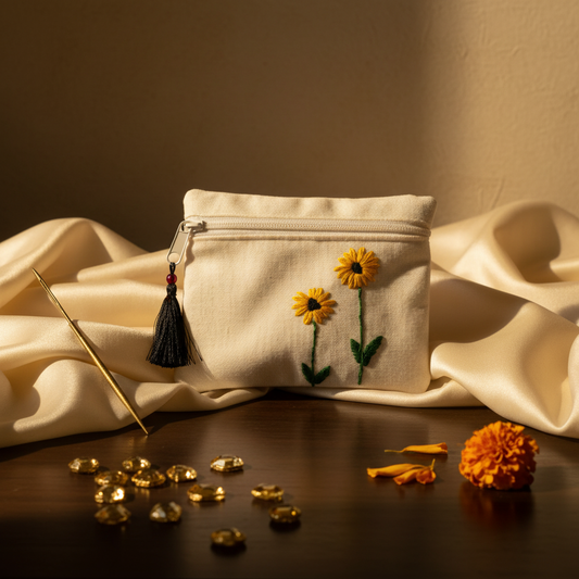 Handcrafted Canvas Small Pouch