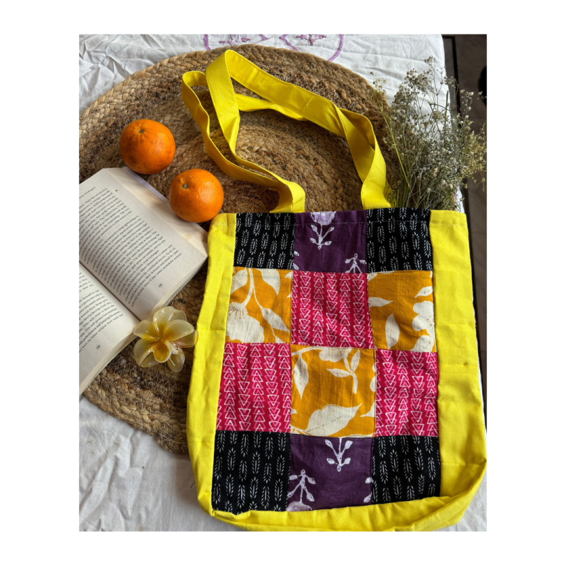 Recycled Patchwork Tote bag - Image 5