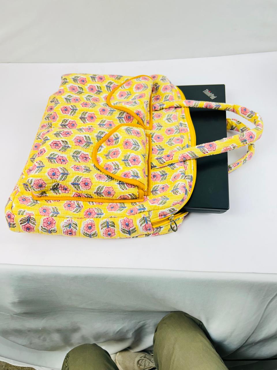 Quilting Handmade Laptop Bag - Image 2